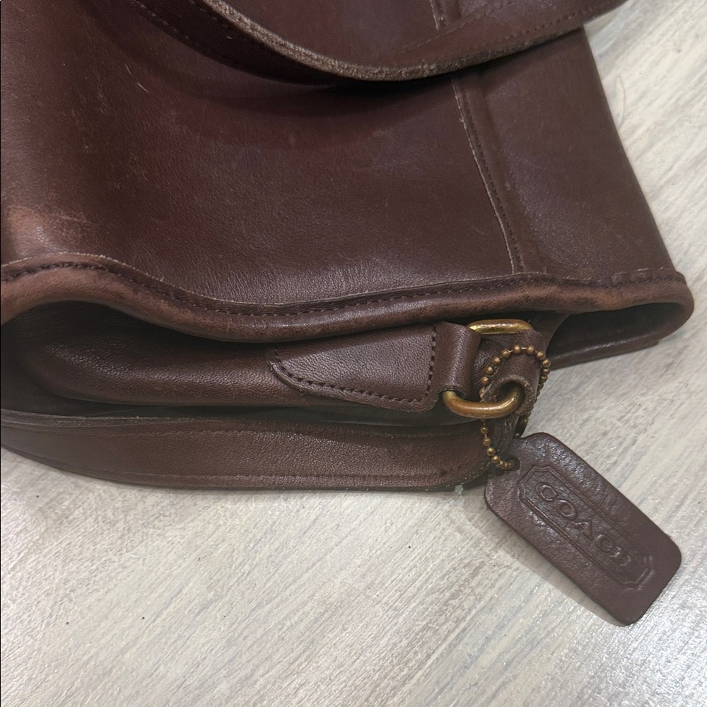 Vintage Coach Legacy Flap Brown Leather Crossbody Bag - Picture 10 of 11